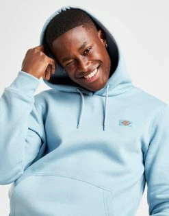 Dickies Oakport Small Logo Hoodie Blå -Herretoj Salg jd 560998 d