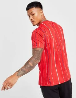 Fila Stripe T-Shirt Rød -Herretoj Salg jd 561447 e