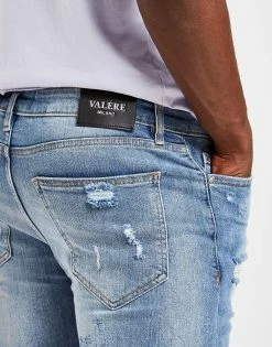 VALERE Marmo Rip Jeans Blå -Herretoj Salg jd 561634 c