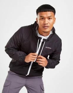 McKenzie Essential Full Zip Windbreaker Jakke Herre Sort -Herretoj Salg jd 561794 c