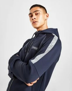 McKenzie Dempsey Full Zip Hoodie Blå -Herretoj Salg jd 561904 c