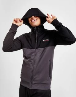 McKenzie Poly Tech Colour Block Full Zip Hoodie Sort