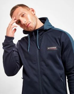 McKenzie Duke Poly Zip Through Hættetrøje Herre Blå -Herretoj Salg jd 561975 d