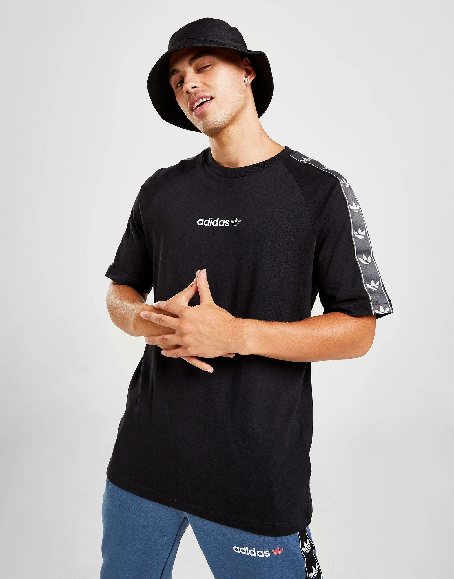 Adidas Originals Tape T-Shirt Herre Sort 4 Adidas Originals Tape T-Shirt Herre Sort - Billede 2