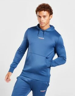 McKenzie Essential Poly Overhead Hoodie Blå -Herretoj Salg jd 562002 c