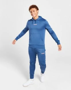 McKenzie Essential Poly Overhead Hoodie Blå -Herretoj Salg jd 562002 e