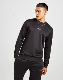 McKenzie Essential Poly Crew Sweatshirt Herre Sort -Herretoj Salg jd 562018 b