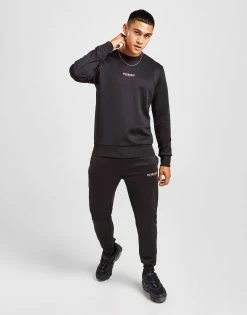 McKenzie Essential Poly Crew Sweatshirt Herre Sort -Herretoj Salg jd 562018 d