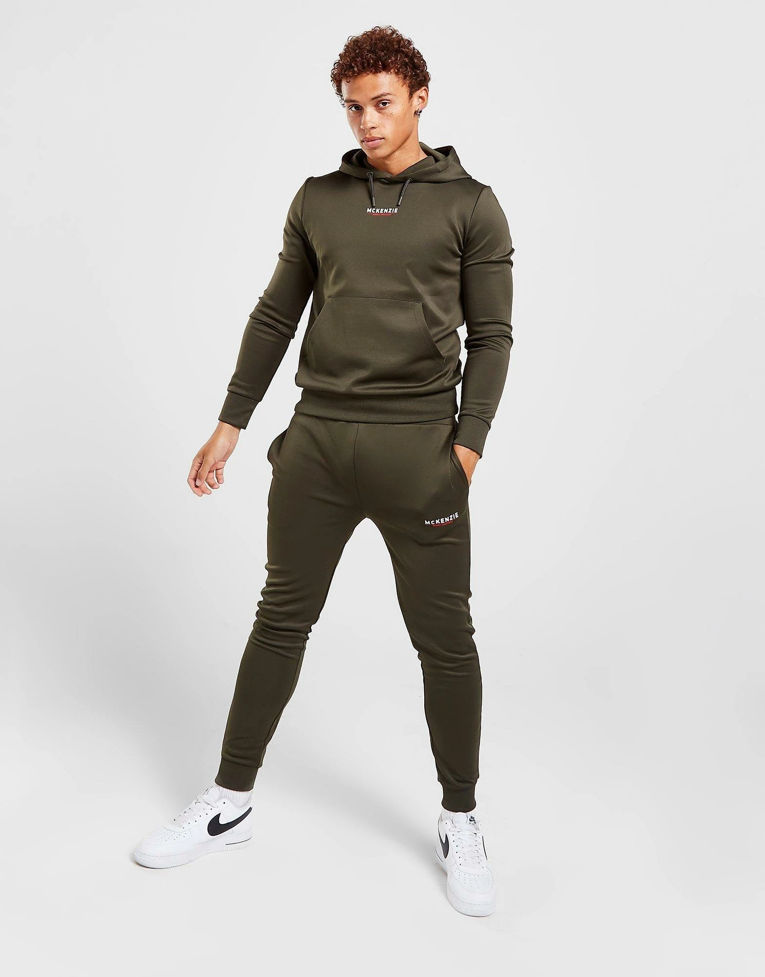 McKenzie Essential Poly Overhead Hooded Tracksuit Grøn 4 McKenzie Essential Poly Overhead Hooded Tracksuit Grøn - Billede 2