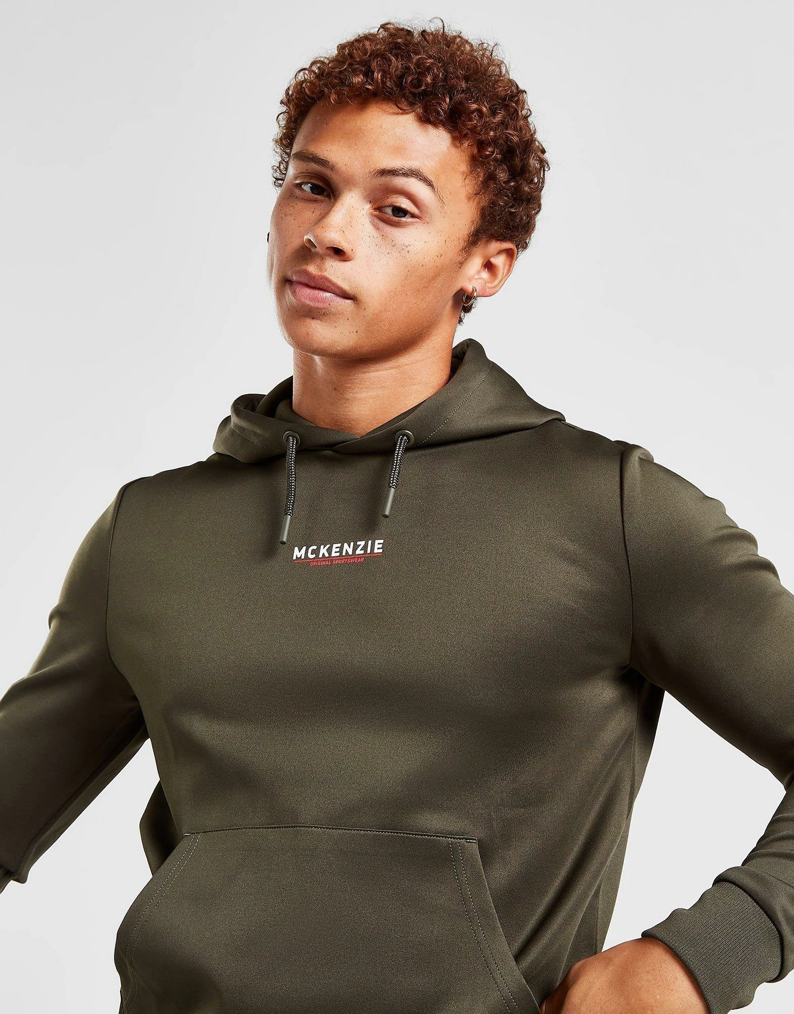 McKenzie Essential Poly Overhead Hooded Tracksuit Grøn 8 McKenzie Essential Poly Overhead Hooded Tracksuit Grøn - Billede 6