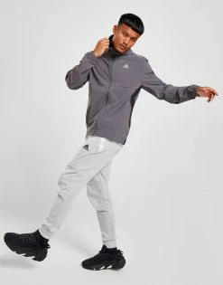 Adidas Tech Woven Full Zip Hoodie Grå -Herretoj Salg jd 562081 d