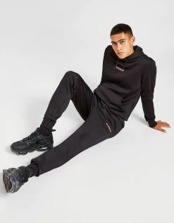 McKenzie Essential Poly Overhead Hooded Tracksuit Sort