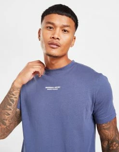 Marshall Artist Injection T-Shirt - Exclusive Blå -Herretoj Salg jd 562179 d