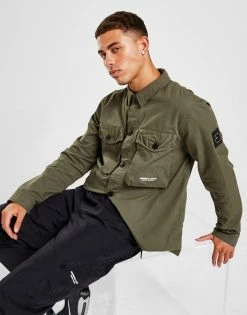 Marshall Artist Cotton Ripstop Overshirt Grøn