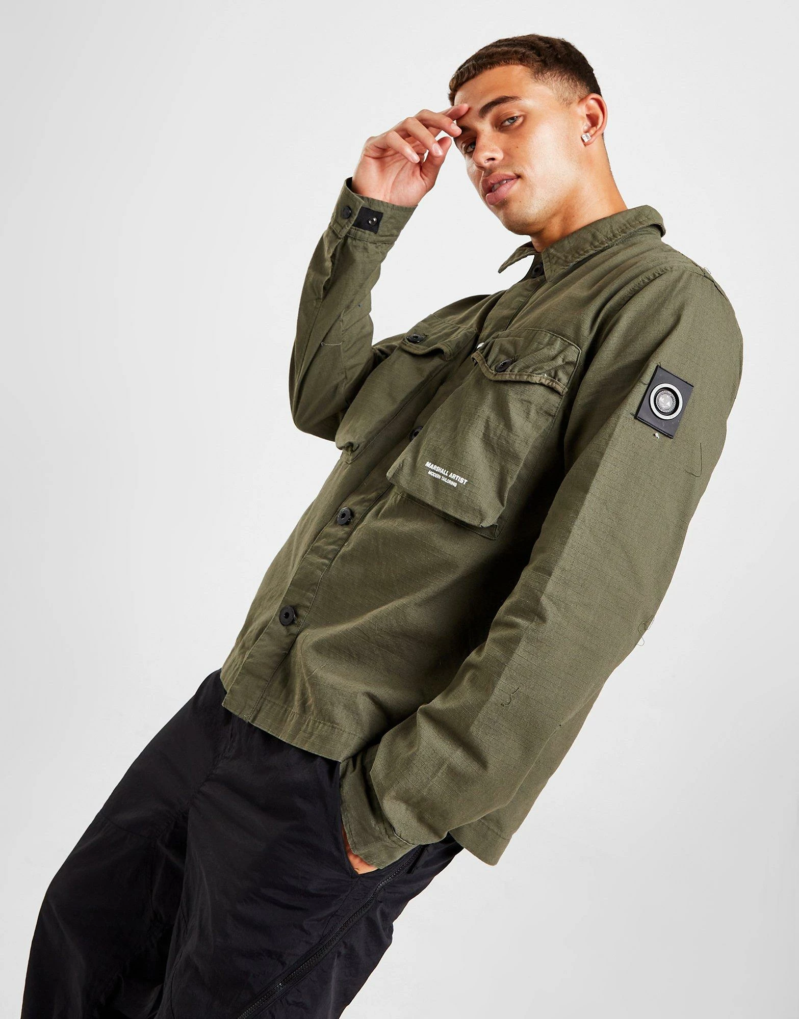 Marshall Artist Cotton Ripstop Overshirt Grøn 7 Marshall Artist Cotton Ripstop Overshirt Grøn - Billede 5