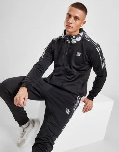 Adidas Originals Poly Camo Full Zip Hoodie Sort