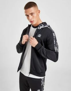 Adidas Originals Poly Camo Full Zip Hoodie Sort -Herretoj Salg jd 562241 c