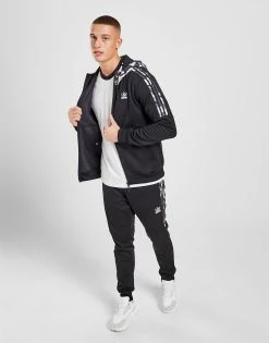 Adidas Originals Poly Camo Full Zip Hoodie Sort -Herretoj Salg jd 562241 e