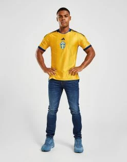Adidas Sweden 2022 Home Shirt Pre Order Gul -Herretoj Salg jd 566879 d