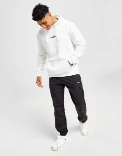 Ellesse Montrisa Polar Fleece Overhead Hoodie Hvid -Herretoj Salg jd 568764 c