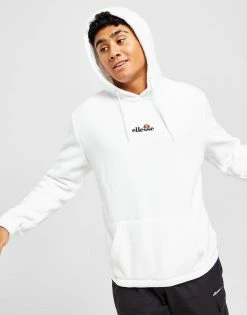 Ellesse Montrisa Polar Fleece Overhead Hoodie Hvid -Herretoj Salg jd 568764 d