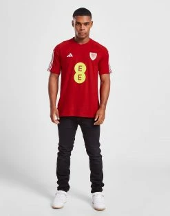 Adidas Wales Tiro 23 T-Shirt Rød -Herretoj Salg jd 568870 d