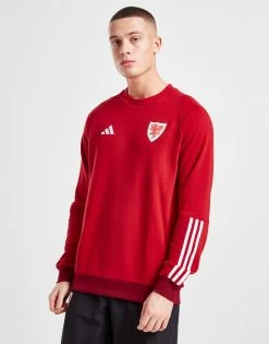 Adidas Wales Tiro 23 Crew Sweatshirt Rød -Herretoj Salg jd 568874 b