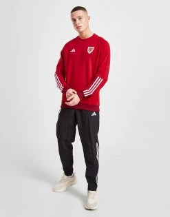 Adidas Wales Tiro 23 Crew Sweatshirt Rød -Herretoj Salg jd 568874 d