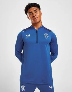 Castore Rangers FC 2022/23 Training 1/4 Zip Top Blå