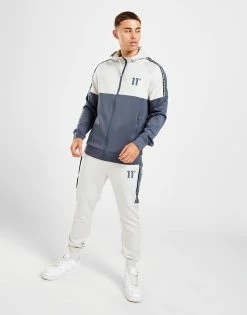 11 Degrees Tape Poly Full Zip Hoodie Grå -Herretoj Salg jd 569721 d