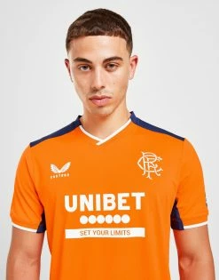 Castore Rangers FC 2022/23 Match Third Shirt Orange -Herretoj Salg jd 569861 c