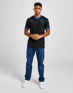 Castore Rangers FC 2022/23 Fourth Match Shirt Sort -Herretoj Salg jd 569880 d