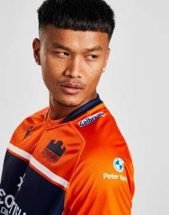Macron Edinburgh Rugby 2022/23 Away Shirt Orange -Herretoj Salg jd 570327 e