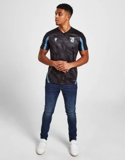 Macron Cardiff Blues 2022/23 Training Shirt Sort -Herretoj Salg jd 570345 e