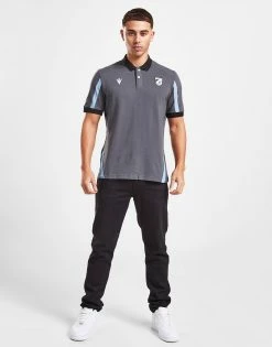 Macron Cardiff Blues Travel Polo Shirt Grå -Herretoj Salg jd 570348 d
