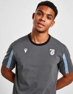 Macron Cardiff Blues 2022/23 Travel Shirt Grå