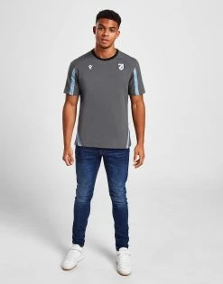 Macron Cardiff Blues 2022/23 Travel Shirt Grå -Herretoj Salg jd 570349 d