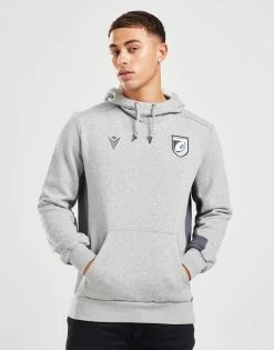 Macron Cardiff Blues 2022/23 Travel Hoodie Grå