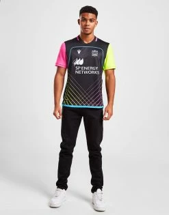 Macron Glasgow Warriors Training Shirt Sort -Herretoj Salg jd 570376 e