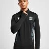 Macron Glasgow Warriors Softshell 1/4 Zip Track Top Sort -Herretoj Salg jd 570380 a