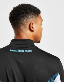 Macron Glasgow Warriors Softshell 1/4 Zip Track Top Sort -Herretoj Salg jd 570380 d