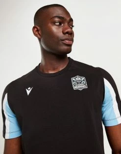 Macron Glasgow Warriors 2022/23 Travel T-Shirt Sort