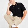 Fred Perry Twin Tipped Kortærmet Polotrøje Herre Sort -Herretoj Salg jd 570438 a
