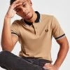 Fred Perry Contrast Rib Polo Shirt Beige