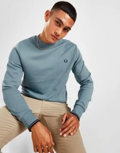 Fred Perry Twin Tipped Crew Sweatshirt Herre Blå