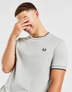 Fred Perry Twin Tipped T-Shirt Herre Grå -Herretoj Salg jd 570452 c