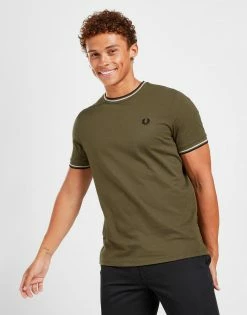 Fred Perry Twin Tipped T-Shirt Herre Grøn