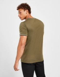 Fred Perry Twin Tipped T-Shirt Herre Grøn -Herretoj Salg jd 570453 d