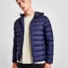 Fred Perry Baffle Hooded Jacket Blå -Herretoj Salg jd 570455 a