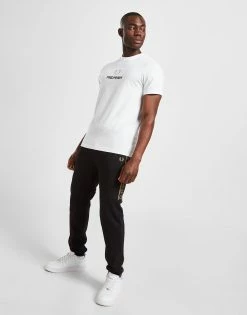 Fred Perry Global Stack Logo T-Shirt Hvid -Herretoj Salg jd 570463 e